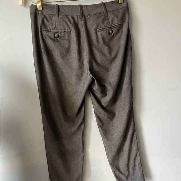Zara grey zippered button hook tapered trousers size Small - Picture 9 of 12